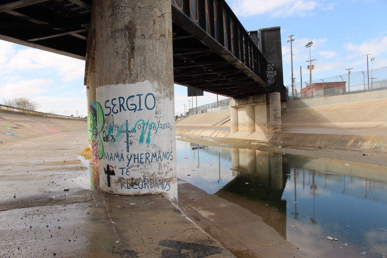 Graffiti on the bridge piling between the U.S. city of El Paso and the Mexican city of Ciudad Juárez commemorates the life of Sergio Hernández, a 15-year-old boy who was shot to death by a U.S. Border Patrol agent. The Supreme Court will hear a case to determine whether the Border Patrol can be held responsible for a cross-border shooting that resulted in a death on foreign soil.