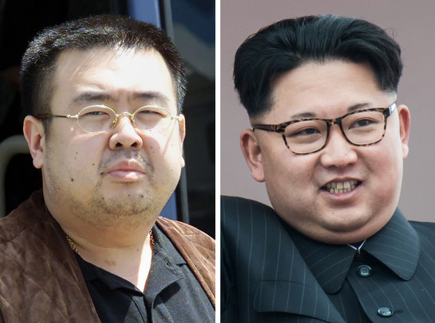 Kim Jong-Nam, left, and Kim Jong-Un