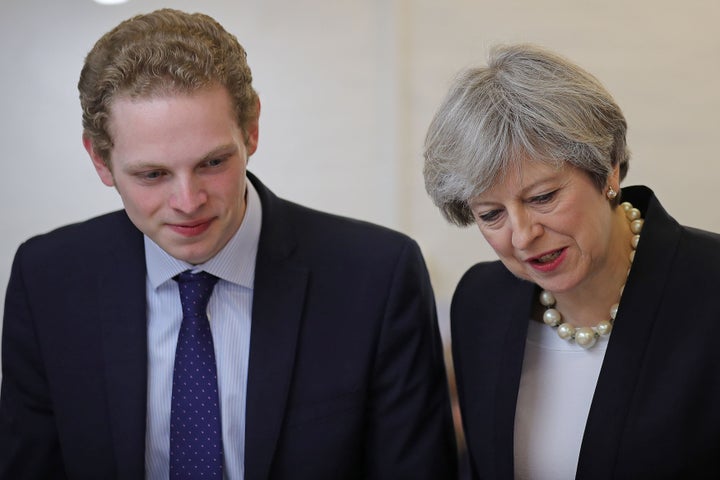 Theresa May on the Stoke by-election campaign trail