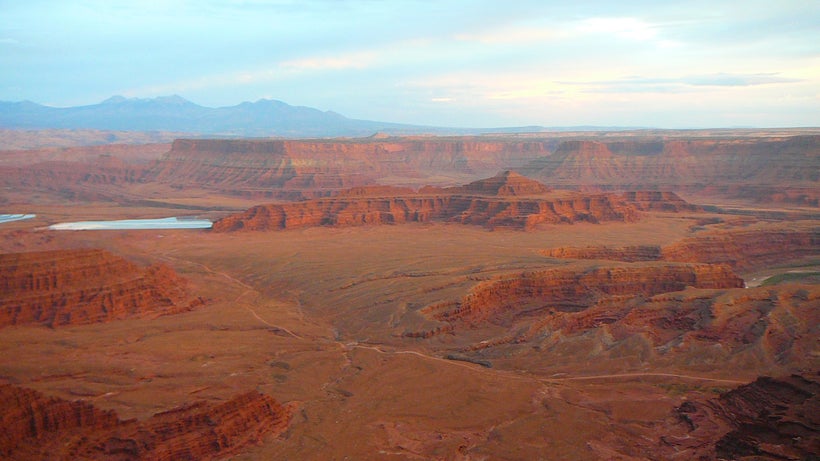 An eerie sunset at Canyonlands National Park, Utah.