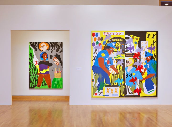 <p>A strong ending to a very powerful and emotive show. Untitled (XXXXXX), 2015 and an earlier self-portrait of the artist. </p>