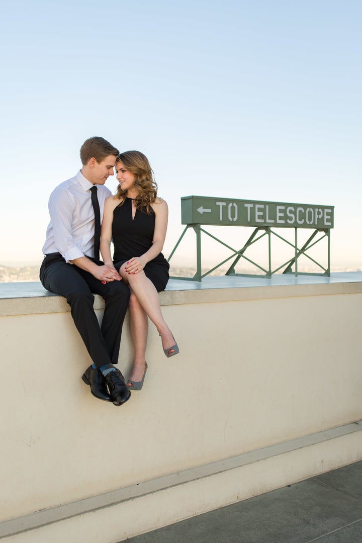 The couple took their daytime photos at the Griffith Observatory in Los Angeles, a location that also appears in the film.