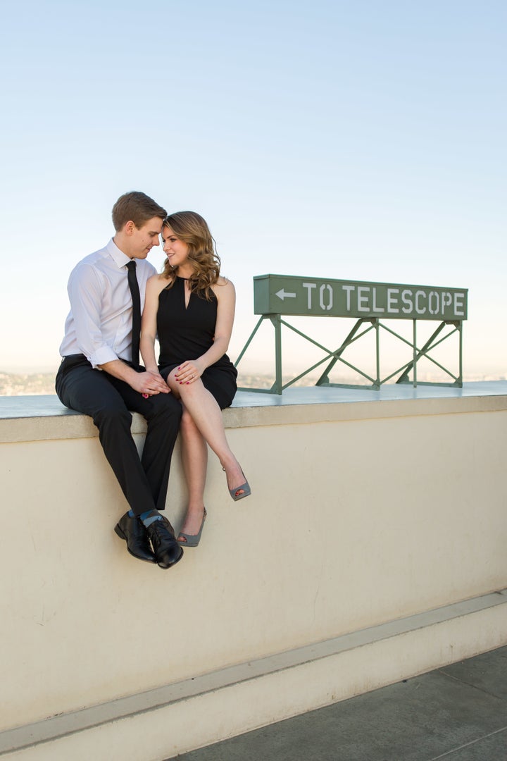 The couple took their daytime photos at the Griffith Observatory in Los Angeles, a location that also appears in the film. 