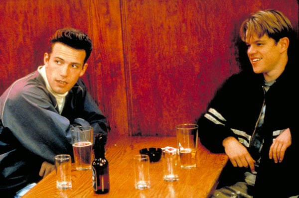 A-list bromance: Ben Affleck and Matt Damon in <em>Good Will Hunting</em>