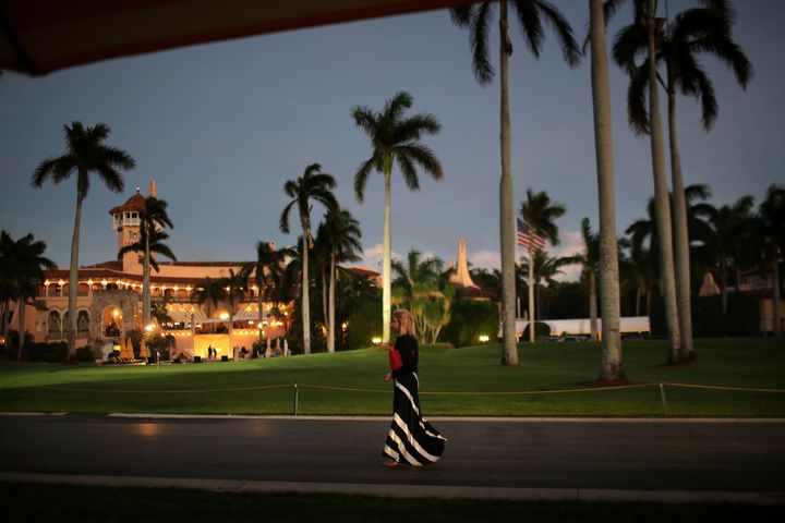 A guest at the Mar-a-Lago resort last December.