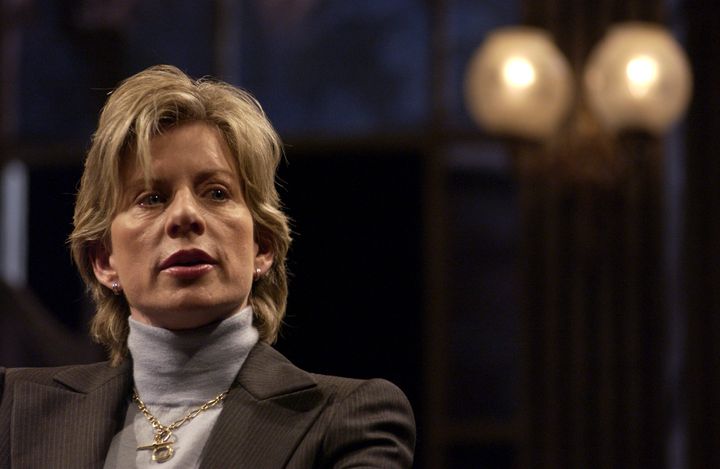 Patricia Cornwell speaking at the Gielgud Theatre 