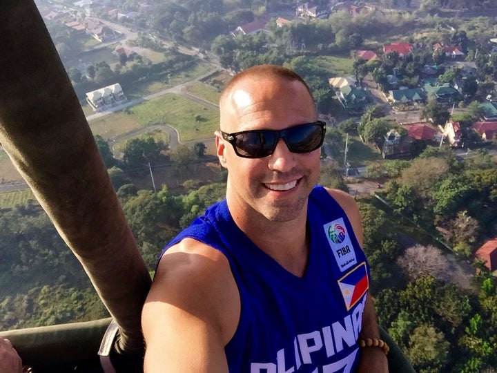 Norm Schriever enjoying the hot air balloon festival in Pampanga.