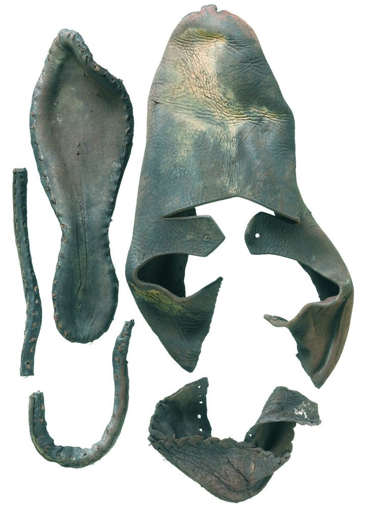 A 16th-century leather shoe