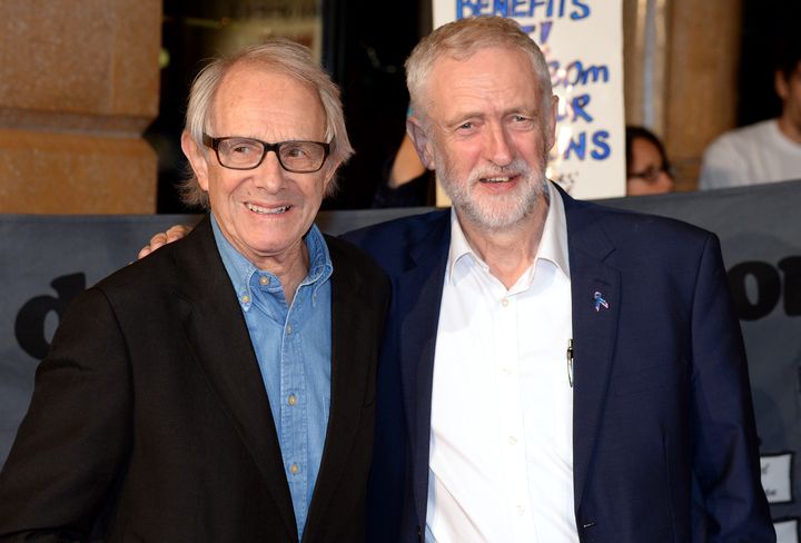 Ken Loach (left) said Jeremy Corbyn (right) had 'done justice to complicated subjects' during the Brexit referendum