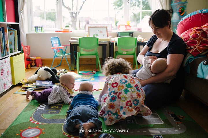 “It was quite amazing to see how much she cared that they all got enough, even if it meant no break for her," the photographer recalled.