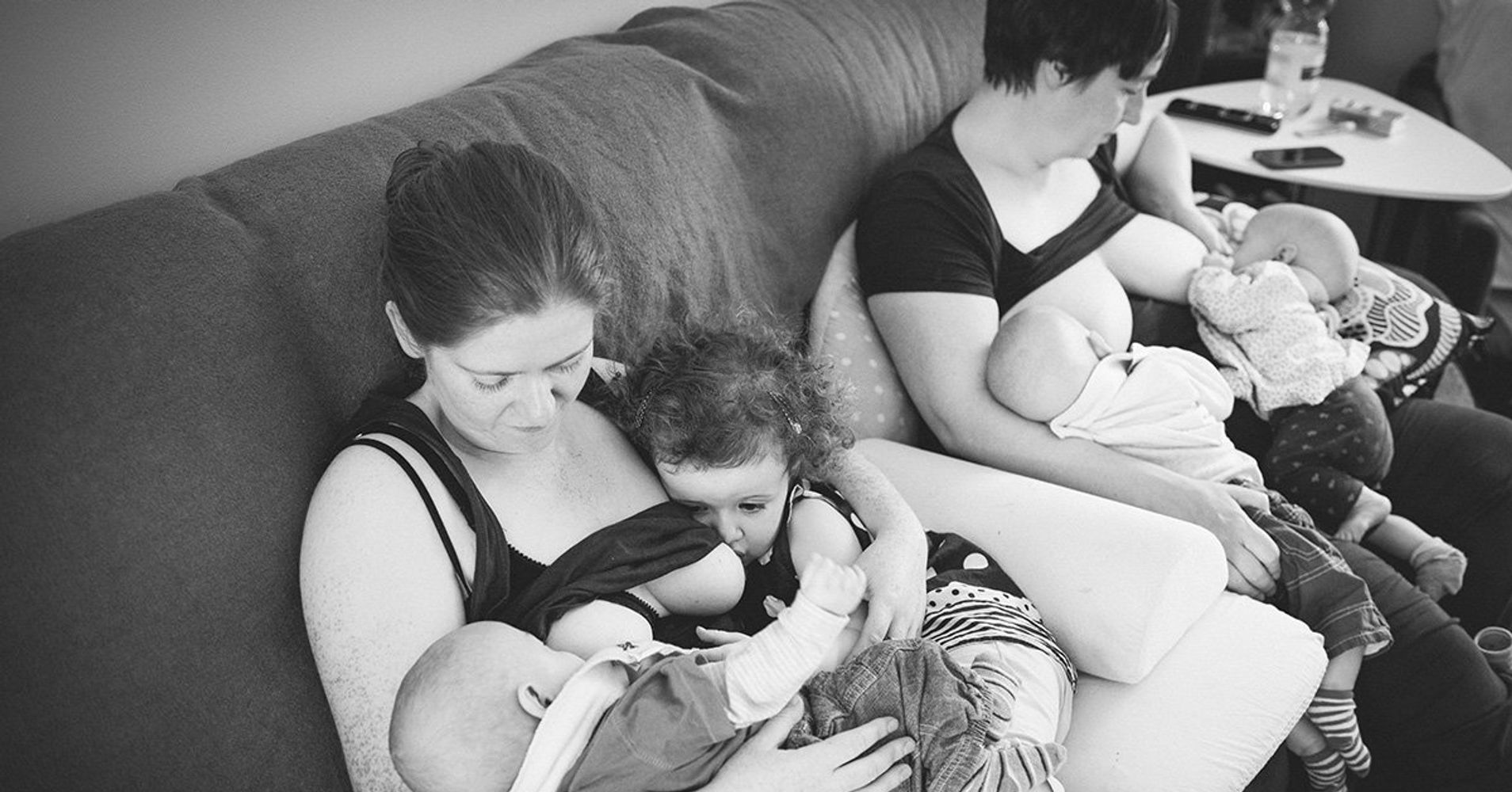 adult Mother daughter breastfeeding