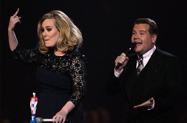 James Corden told Adele, "I can't believe I'm doing this.."