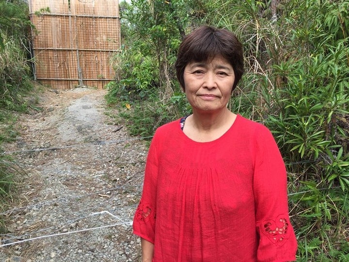 City councilwoman Kumiko Onaga, 60, slept in a tent across from a U.S. military base for an entire year to protest the constr