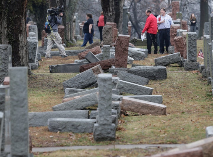 Police are investigating the vandalism at Missouri's Chesed Shel Emeth Society cemetery.