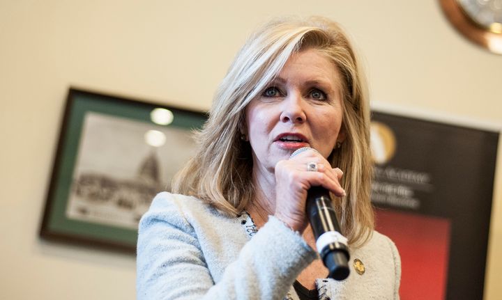 Rep. Marsha Blackburn (R-Tenn.), shown here at a 2013 event in Washington, D.C., found a chilly reception back home.