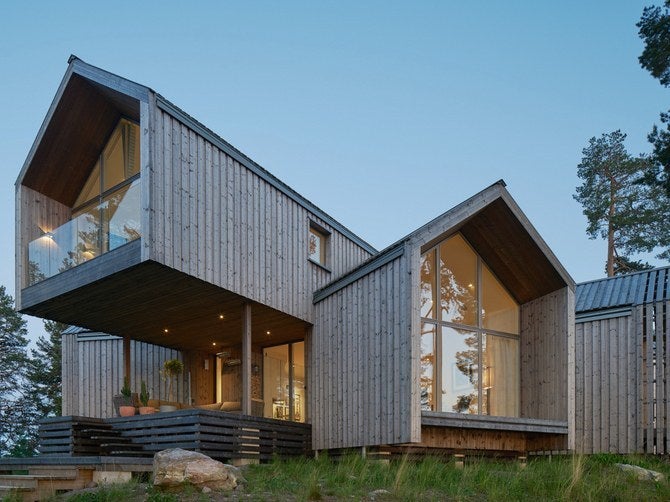 <p>Locally-sourced timber has been used to build homes in and around Stockholm, one of Europe's fastest growing cities.</p>