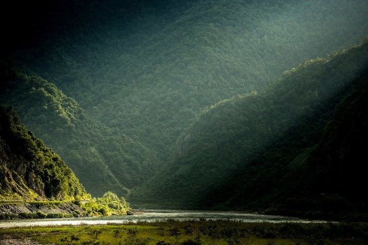 One of North Korea's many forests. The one pictured is located in the northern parts of the country, close to the Chinese border.