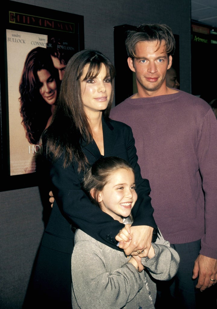 Sandra Bullock, Harry Connick Jr. and Mae Whitman at the New York premiere of 1998's "Hope Floats."