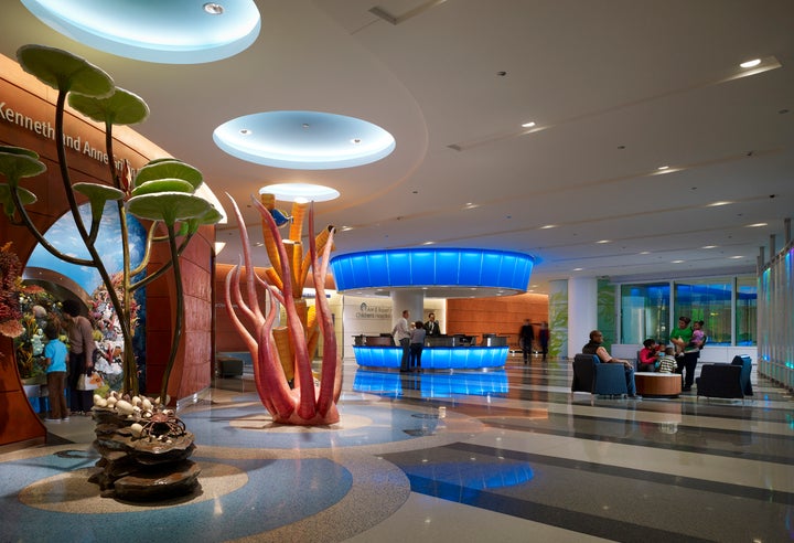 A patient check-in area at Ann & Robert H. Lurie Children’s Hospital of Chicago