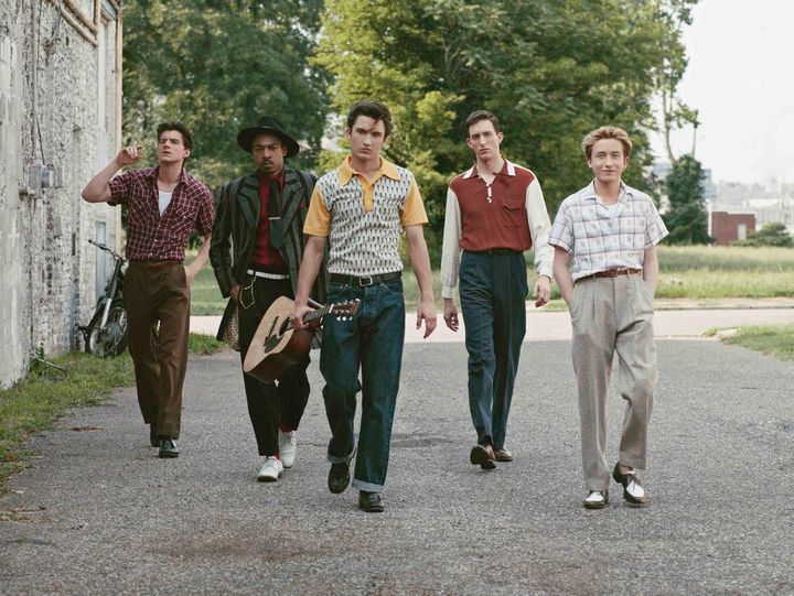 Johnny, Ike, Elvis, Carl, Jerry — a group stroll that didn’t really happen, but you get the idea.