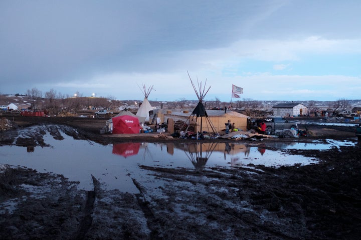 Some protesters are unhappy to leave the Oceti Sakowin camp and believe the claims about flooding have been overstated.