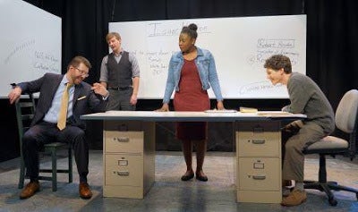 Robin Gabrielli, Adam Niemann, Jeunée Simon, and Gabriel A. Ross in a scene from <strong><em>Isaac's Eye</em></strong>