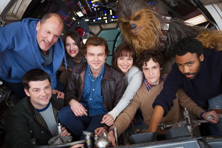 Alden Ehrenreich (centre) is playing Han Solo in the spin-off film
