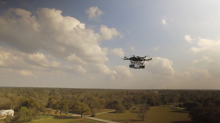 UPS on Tuesday released video of it delivering a package by drone.