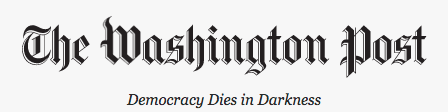 The new slogan on The Washington Post's website.