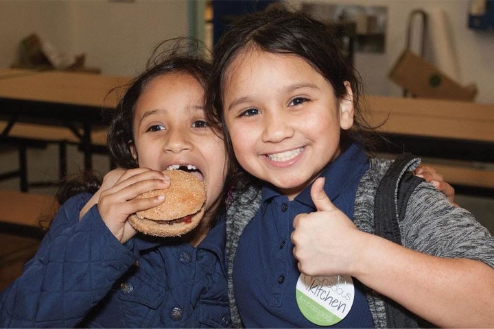 More than 70 percent of students at Peres Elementary in Richmond, California said they “really liked” the fresh, local, organic meals served at their school during the Conscious Kitchen demonstration week.