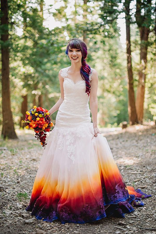 22 Ombre Wedding Dresses For Brides Who Want To Show Their True Colors HuffPost