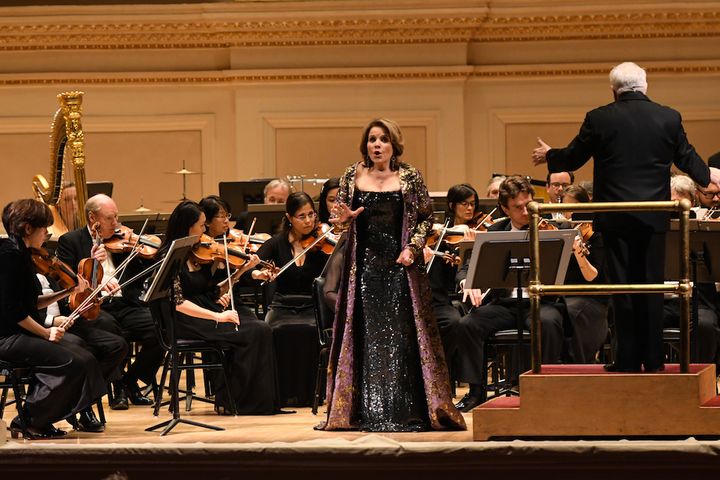 Renée Fleming, soprano and Leonard Slatkin conducting the Orchestre National de Lyon at Carnegie Hall