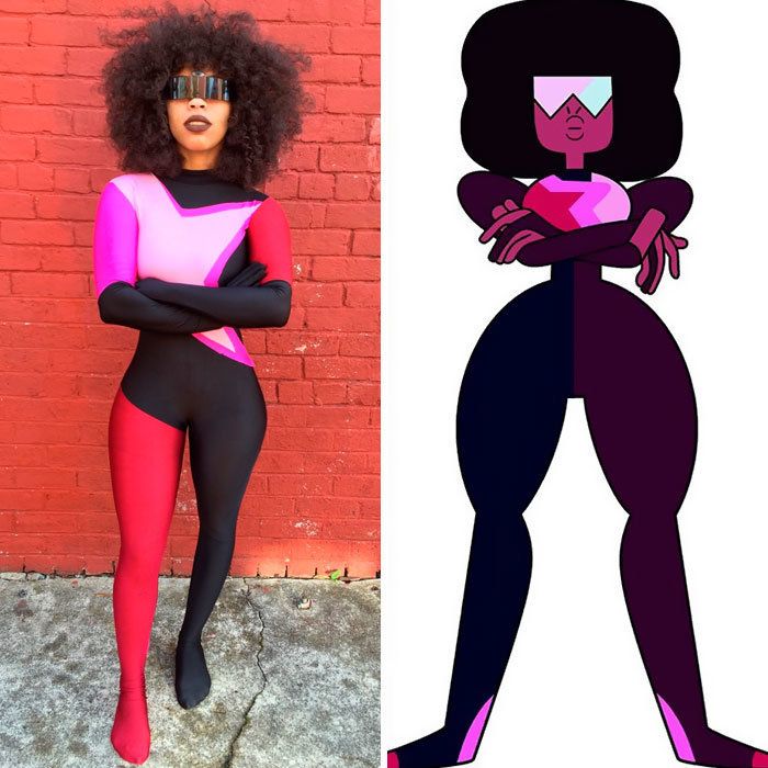 Please dressed as Garnet from “Steven Universe.”