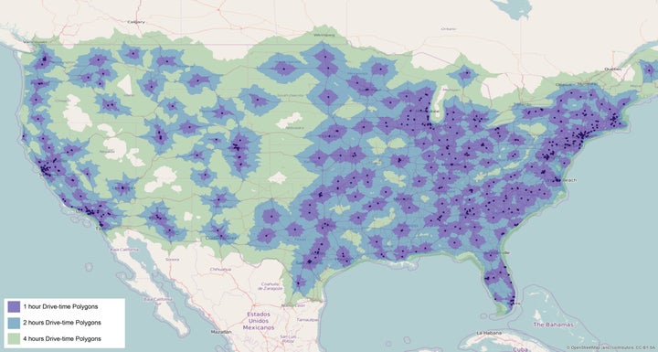 97 percent of the U.S. population lives within 2 hours of a fecal transplant provider