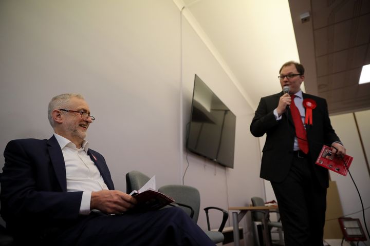 Jeremy Corbyn and Stoke Central candidate Gareth Snell