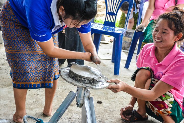 The Lao Women's Disabled Development Center, where the project has constructed a production center and trained disabled women to construct improved cook stoves.
