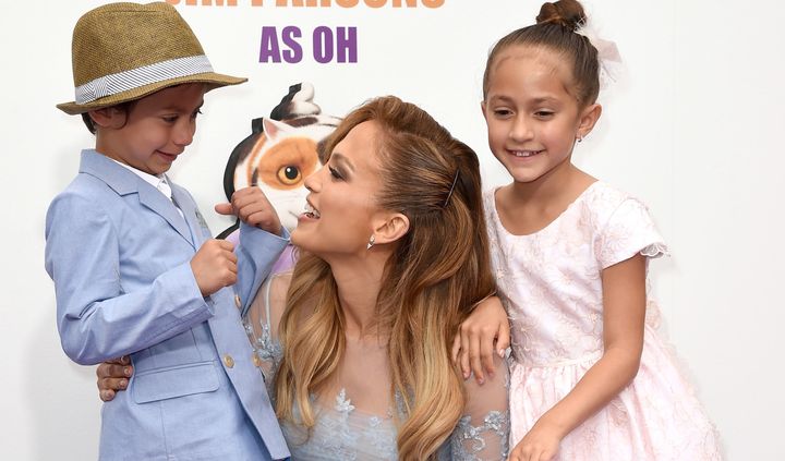 J.Lo with Emm and Max in 2015.