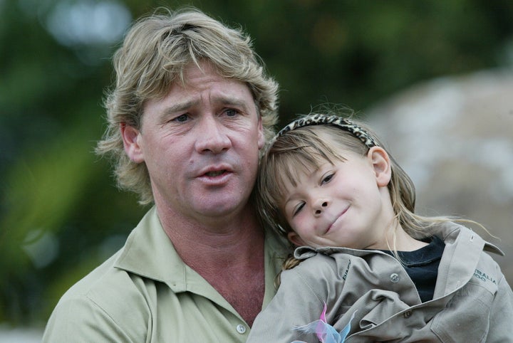 Bindi Irwin with her father, Steve, in 2004.