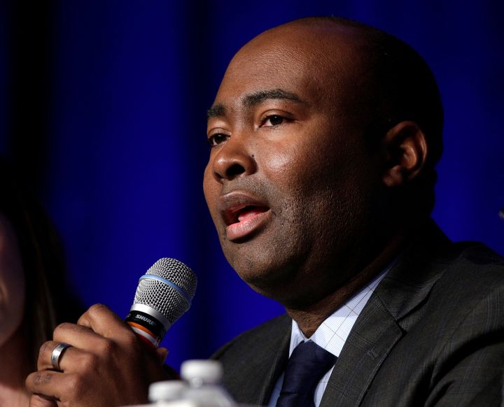 South Carolina Democratic Party Chair Jaime Harrison speaks during a Democratic National Committee forum in Baltimore on Feb. 11, 2017.