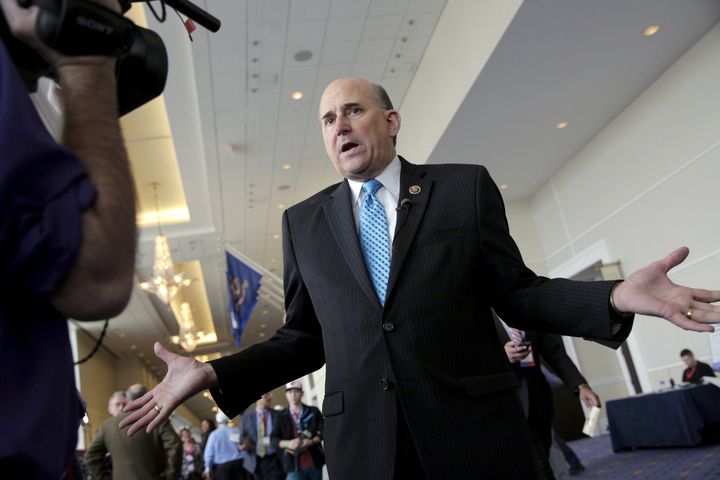 Rep. Louie Gohmert (R-Texas) speaks with a journalist at last year's Conservative Political Action Conference at National Harbor, Maryland.