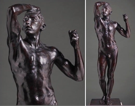 <em>The Age of Bronze</em>, 1877 (cast ca. 1914). Bronze, 71 1/2 x 21 1/4 x 25 1/2 in. Gift of Alma de Bretteville Spreckels,