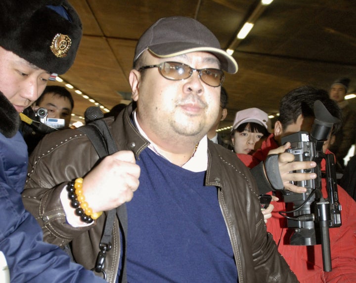 Kim Jong Nam arrives at Beijing airport in Beijing, China, in this photo taken by Kyodo February 11, 2007.