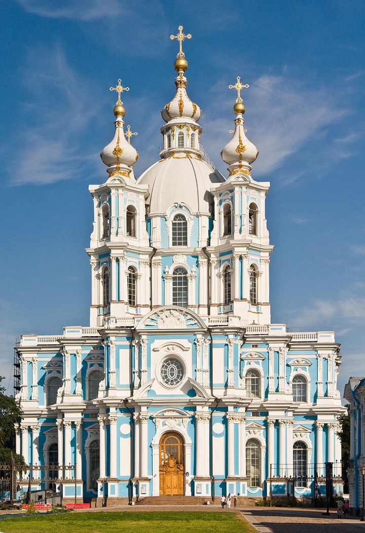  Smolniy Cathedral, Saint Petersburg, Russia 
