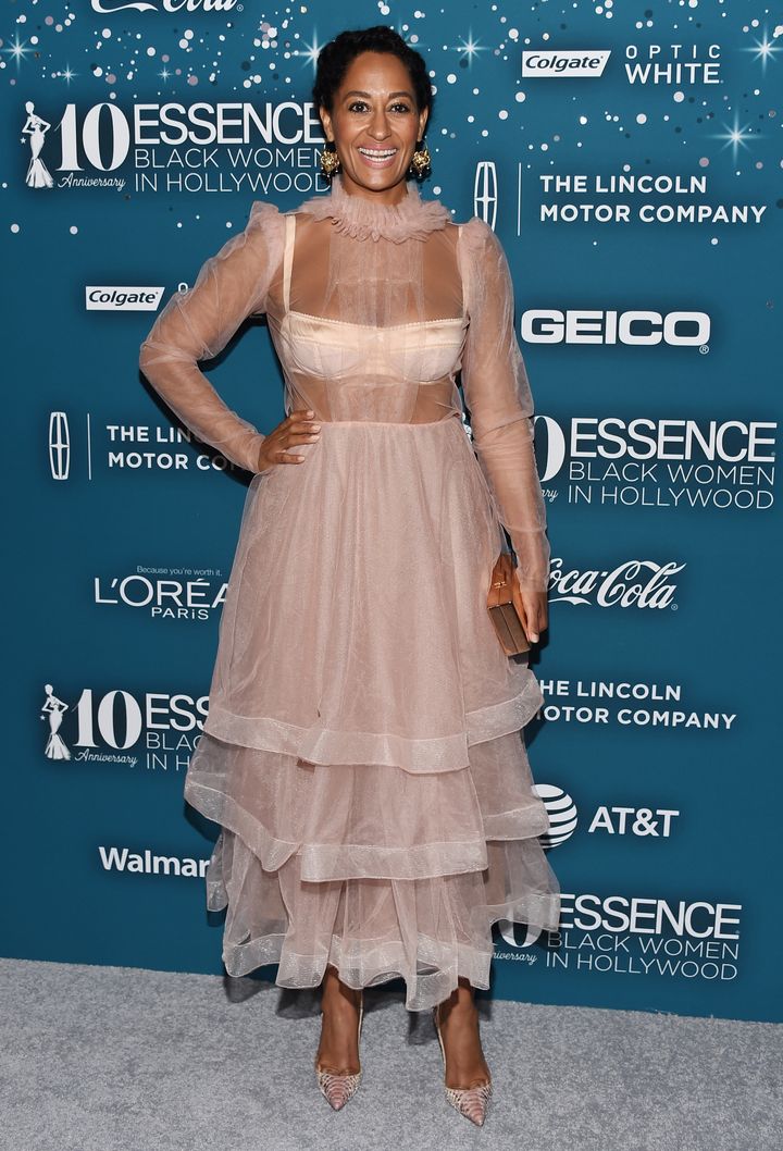 Tracee Ellis Ross Looks Like An Angel In This Playfully Sheer Gown ...