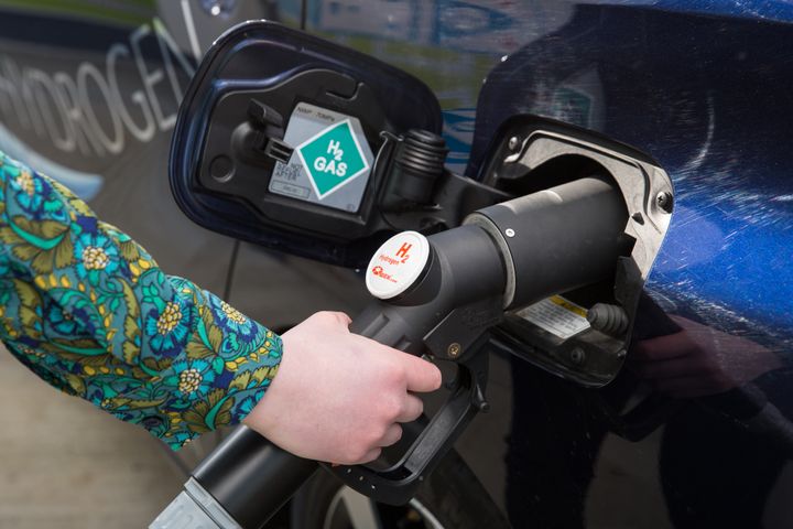 Hydrogen gas mixes with oxygen to power fuel cell vehicles like the Toyota Mirai, which costs around £66,000