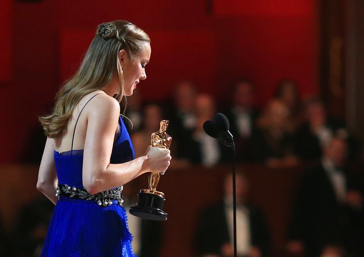 Brie Larson wins Best Actress during the 88th Annual Academy Awards.