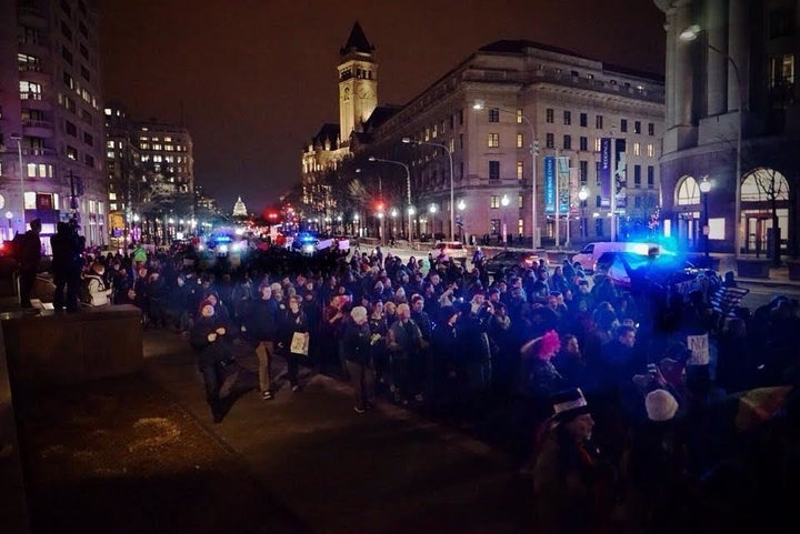 A WERK for Peace protest at the Trump Hotel.