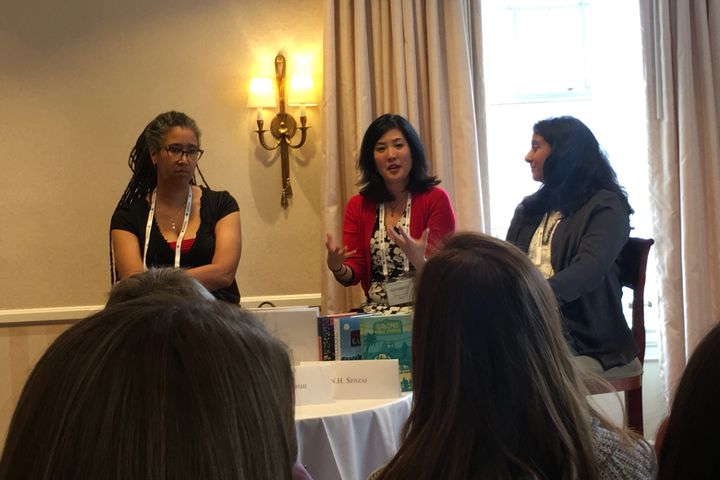 Aya de Leon, Kathryn Otoshi, and N.H. Senzai present at the 2017 San Francisco Writers Conference.