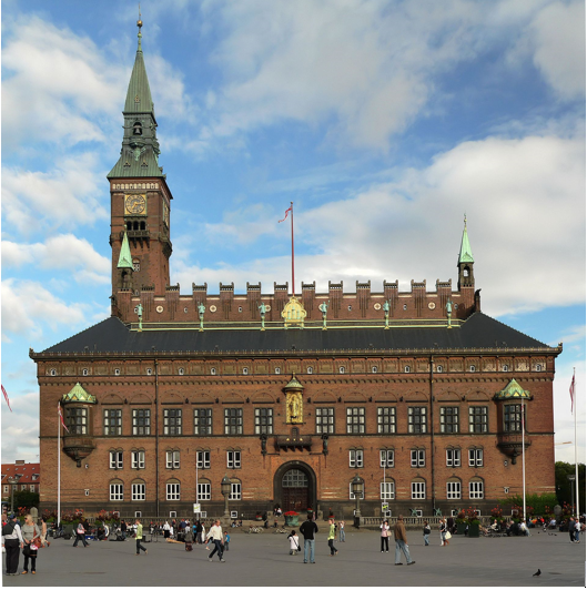 Copenhagen City Hall, headquarters for officials guiding the city’s efforts to achieve carbon-neutrality by 2025.