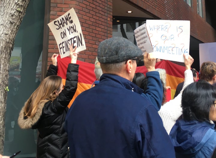 Feinstein's constituents are demanding that she hold more town halls to hear from those she represents.
